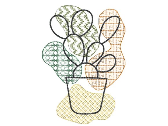 Cactus Line Art Review for Real Embroidery Projects