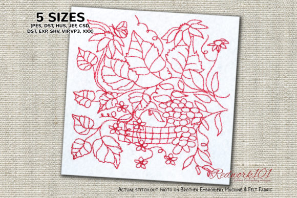 Fruits Basket with Flowers: A Seasonal Embroidery Gem for Holiday Makers