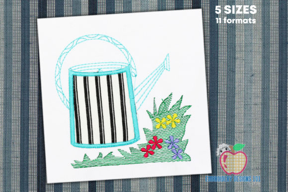 Garden Watering Jug Applique: A Charming Addition for Etsy Sellers