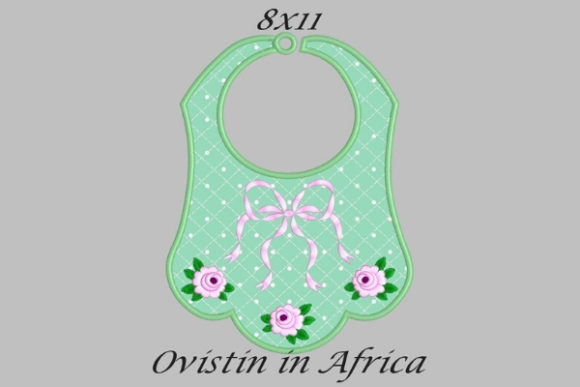 Green Cute Adorable Baby Bib with Roses Large: A Designer’s Review