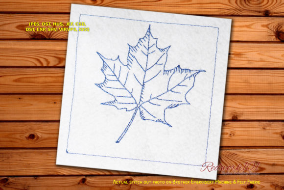 Maple Leaf Redwork Design: A Charmer for Personalized Gifts