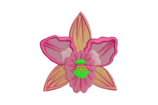 Orchid: A Floral Embroidery Design for Business Branding