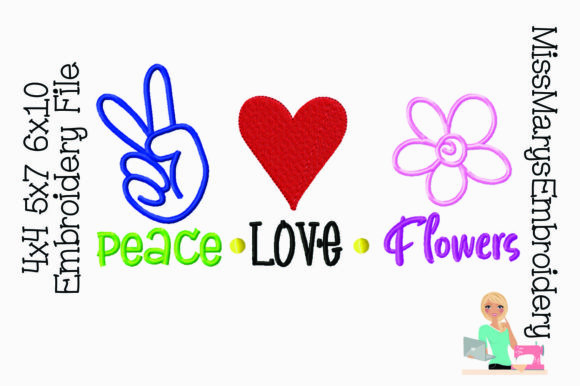 Peace Love Flowers Embroidery Design Review for Seasonal Sellers