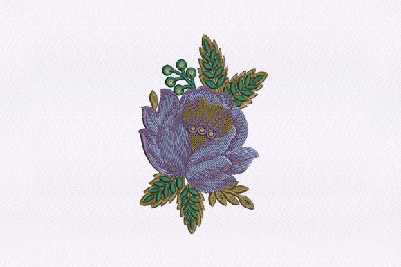 Precious Purple Flower Design Review for Apparel Embroidery