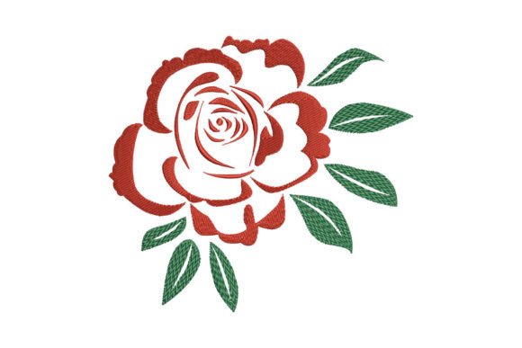 Red Rose Silhouette Embroidery for Etsy & Small Shop Success