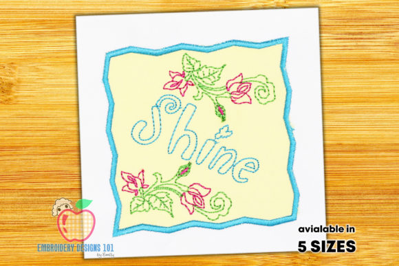 Shine Written Beautifully with Flowers