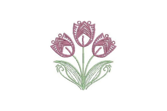 Tulips Outline Flowers: A Springtime Embroidery Gem for Seasonal Sellers